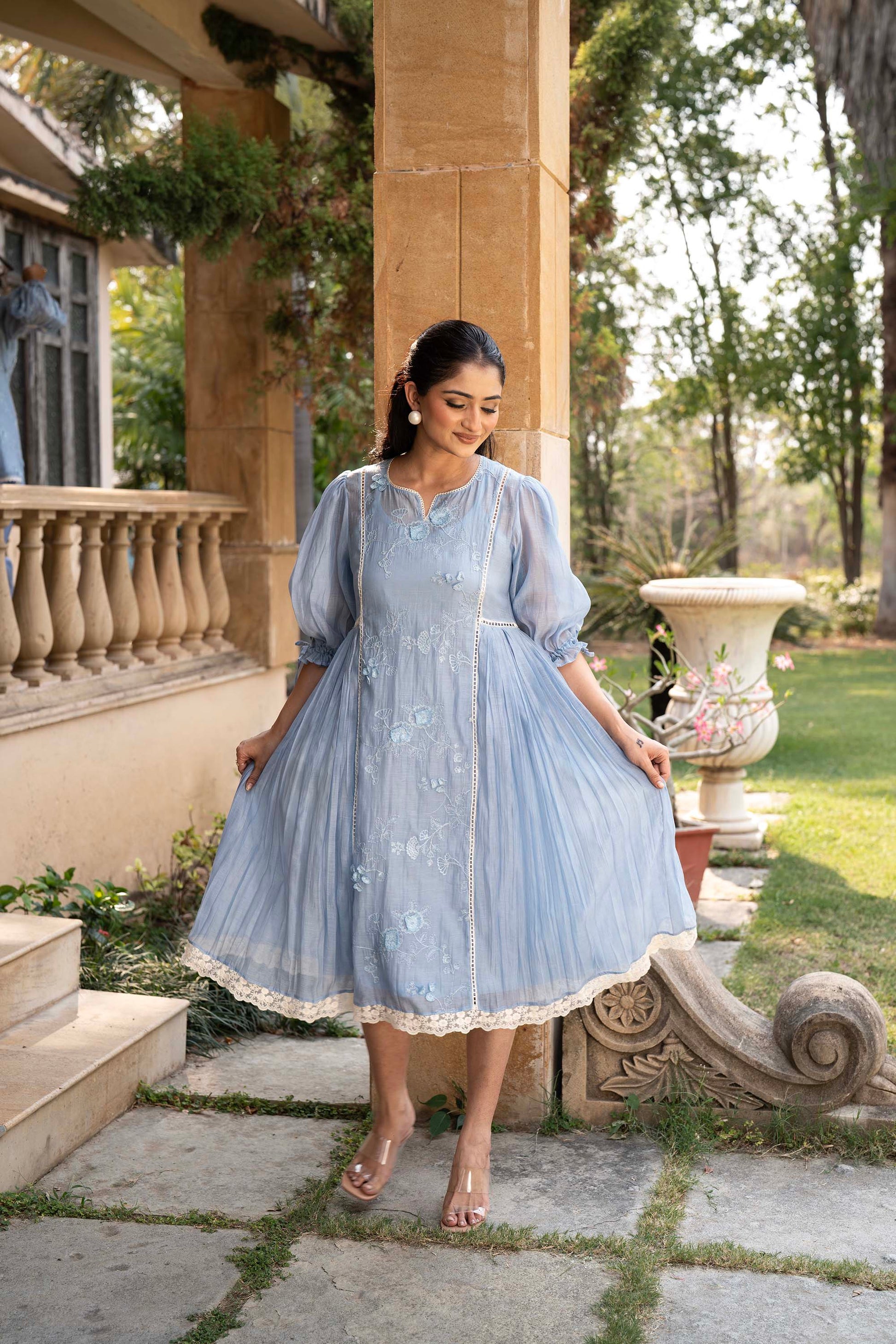 Soft Sol Pleated Dress