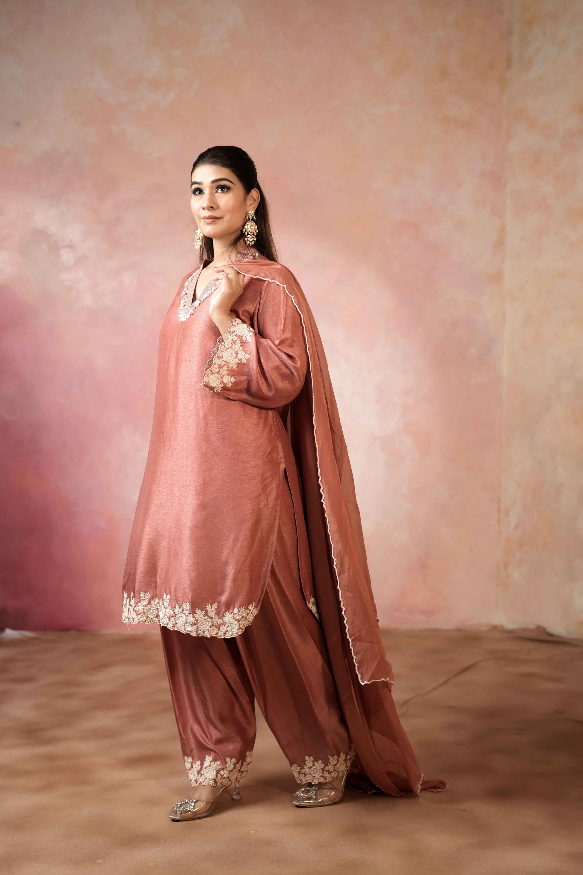 SHORT KURTA WITH SALWAR PANTS AND DUPATTA