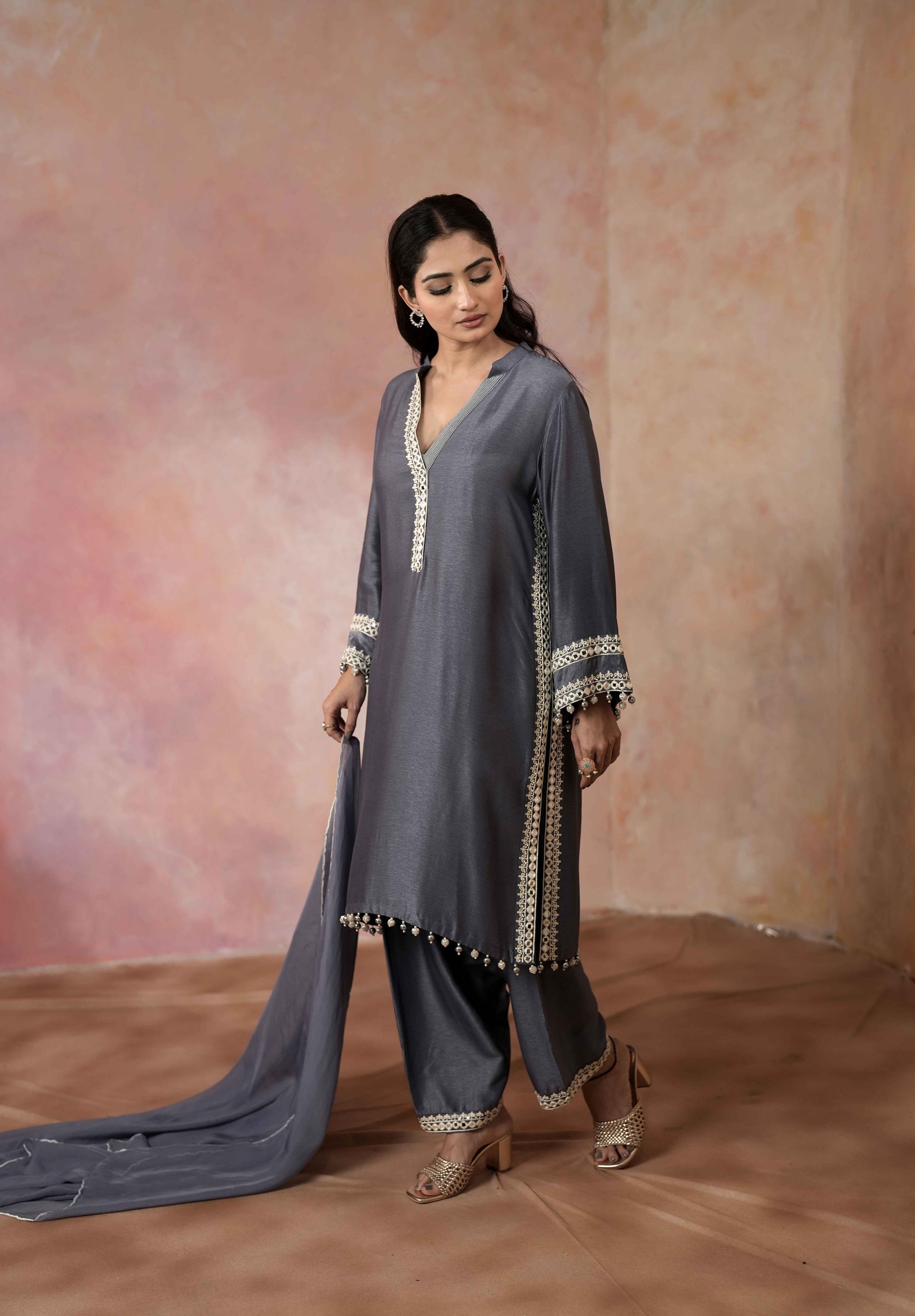 STRAIGHT KURTA WITH SALWAR PANTS