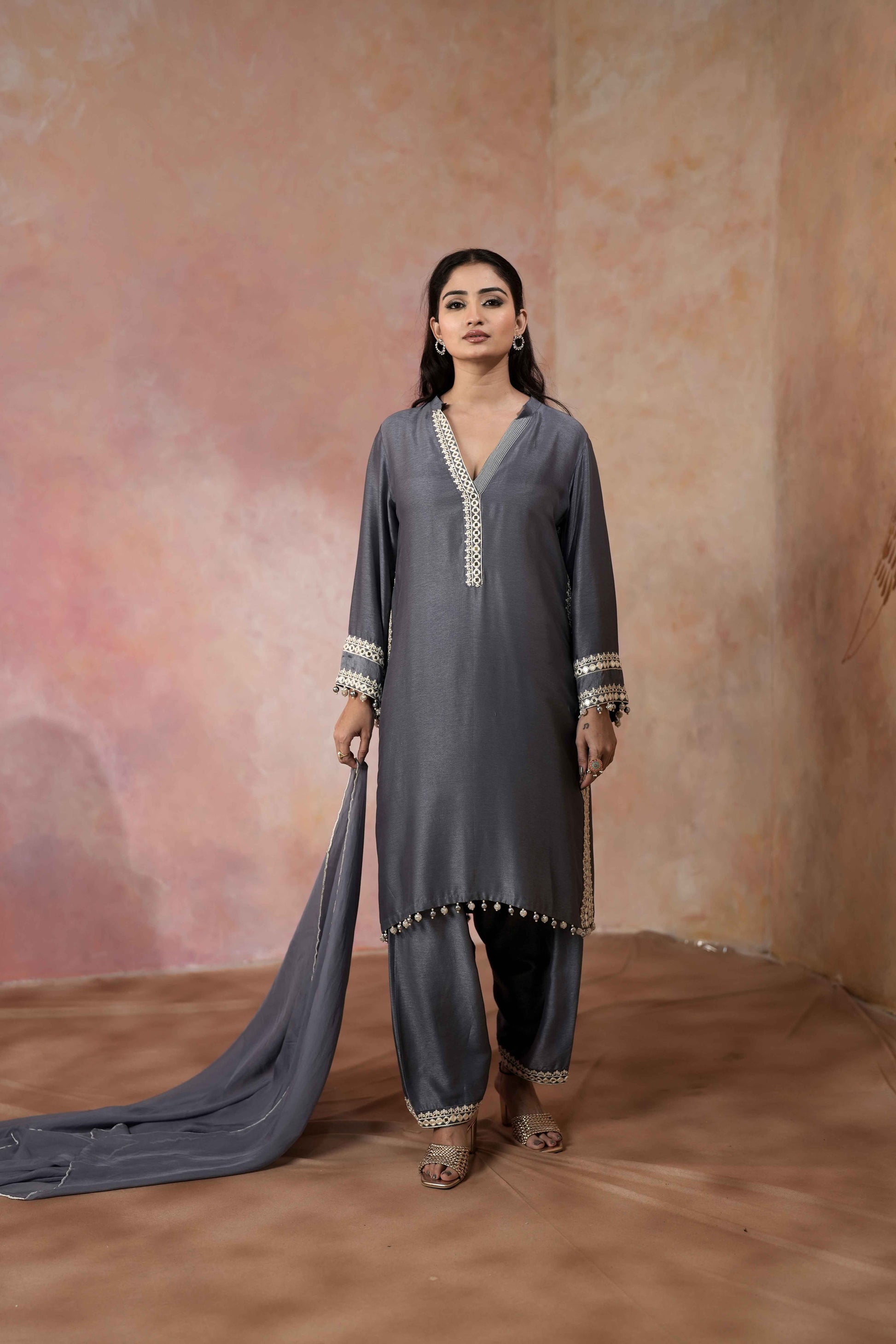 STRAIGHT KURTA WITH SALWAR PANTS