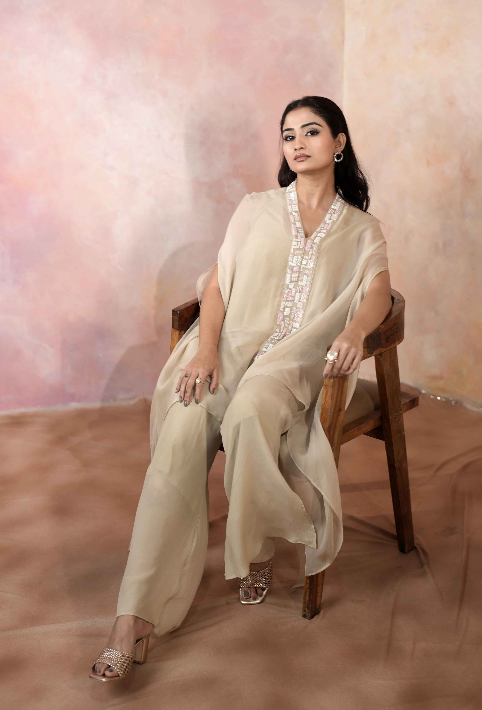 SHAWL COLLAR CAPE SET