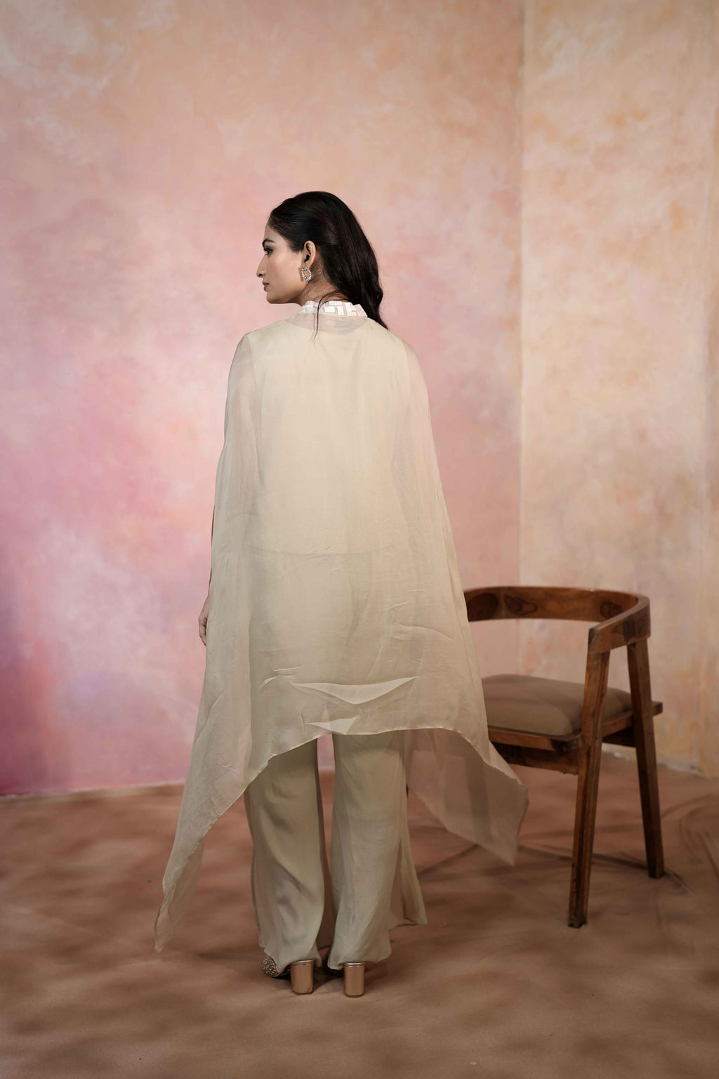 SHAWL COLLAR CAPE SET