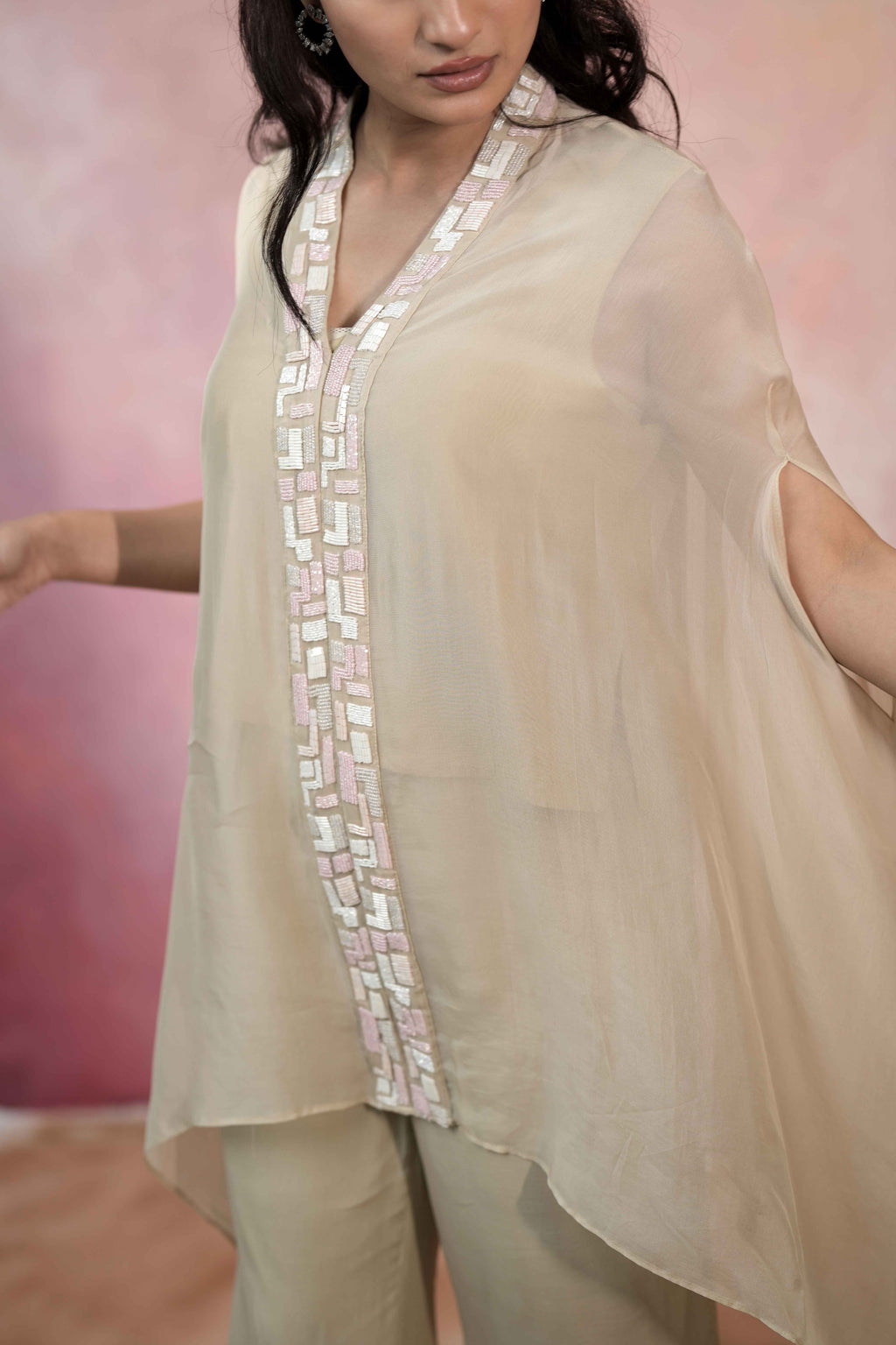 SHAWL COLLAR CAPE SET