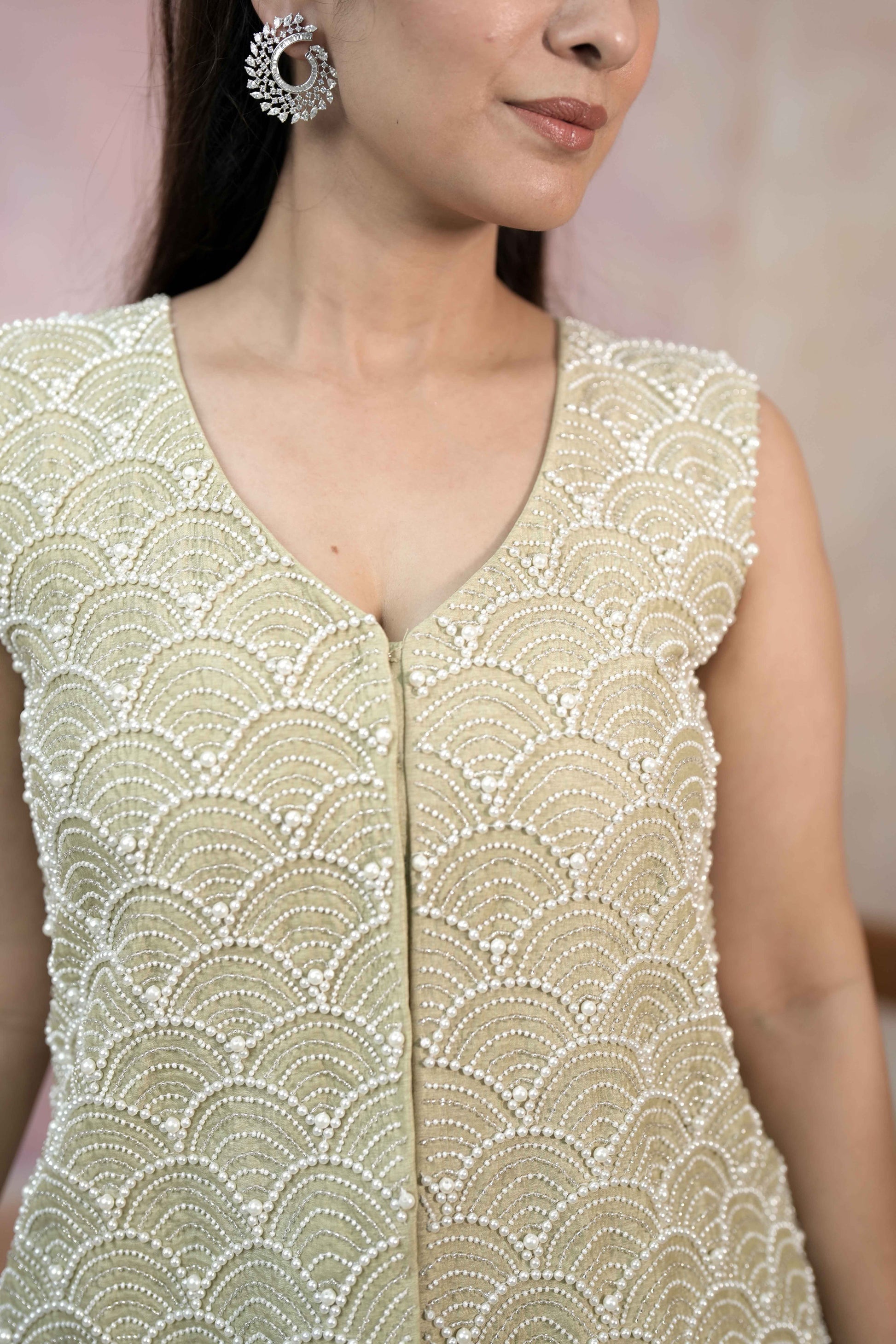 WAISTCOAT SET WITH A DRAPE