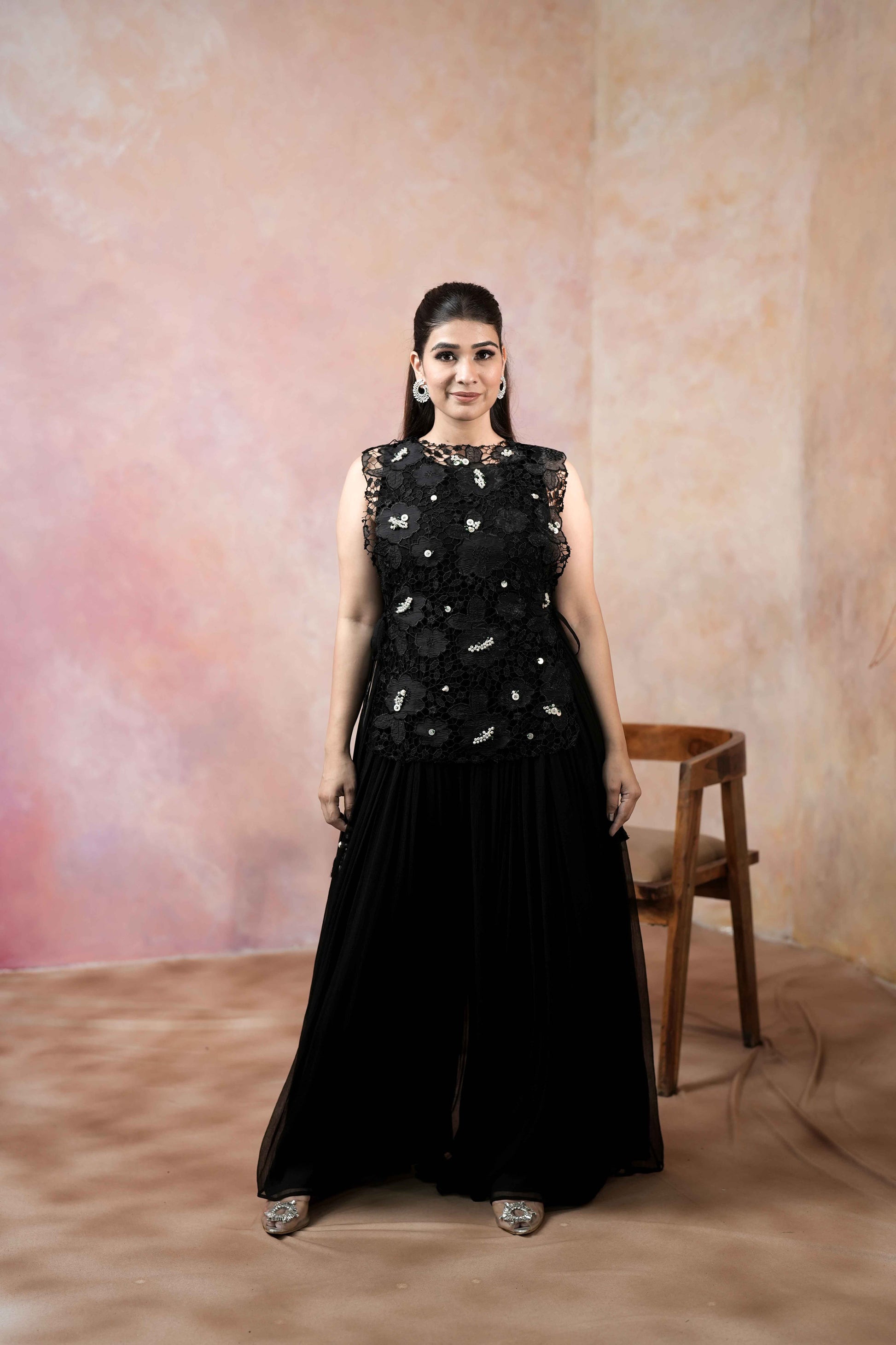 JUMPSUIT WITH AN EMBROIDERED BIB