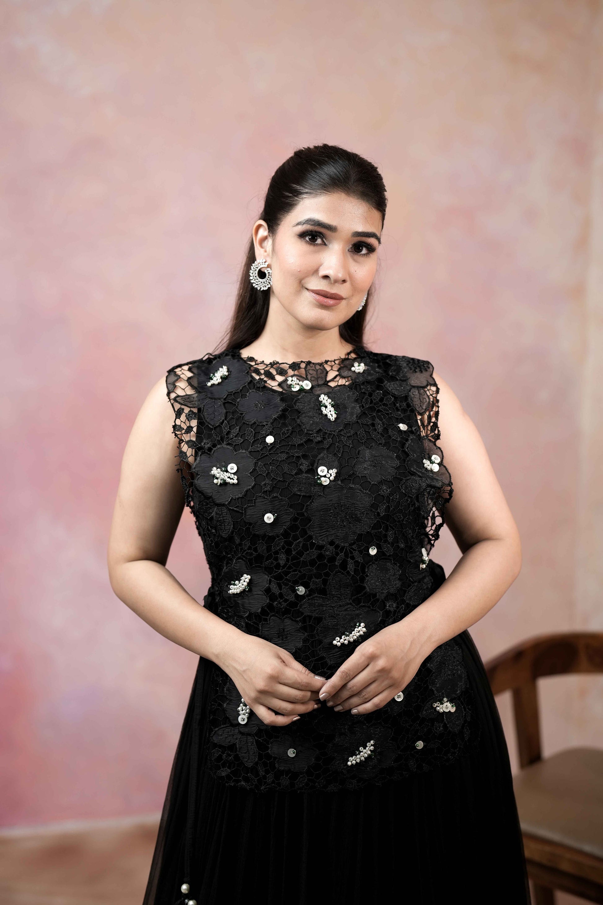 JUMPSUIT WITH AN EMBROIDERED BIB