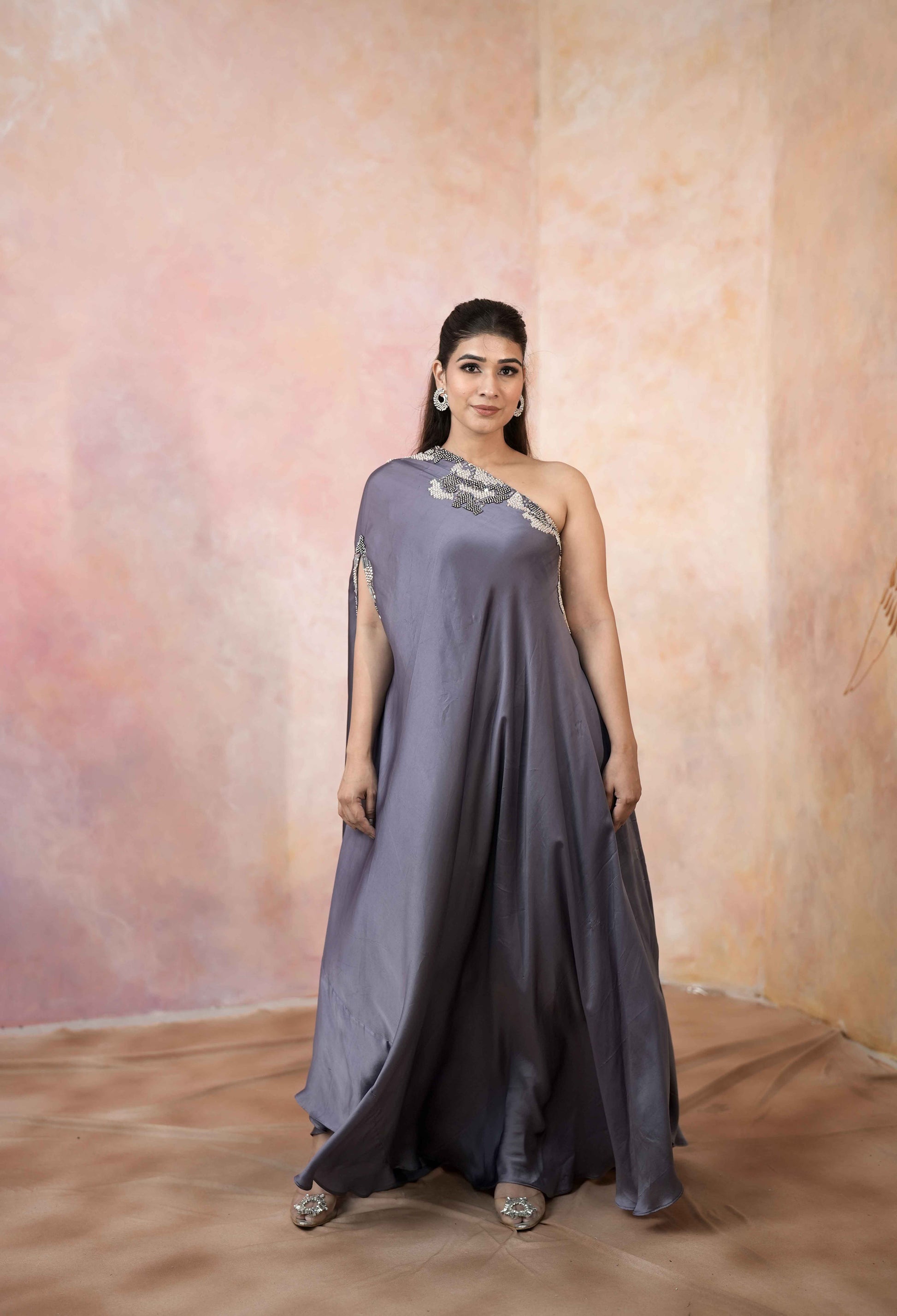 ONE SHOULDER FULL LENGTH DRESS