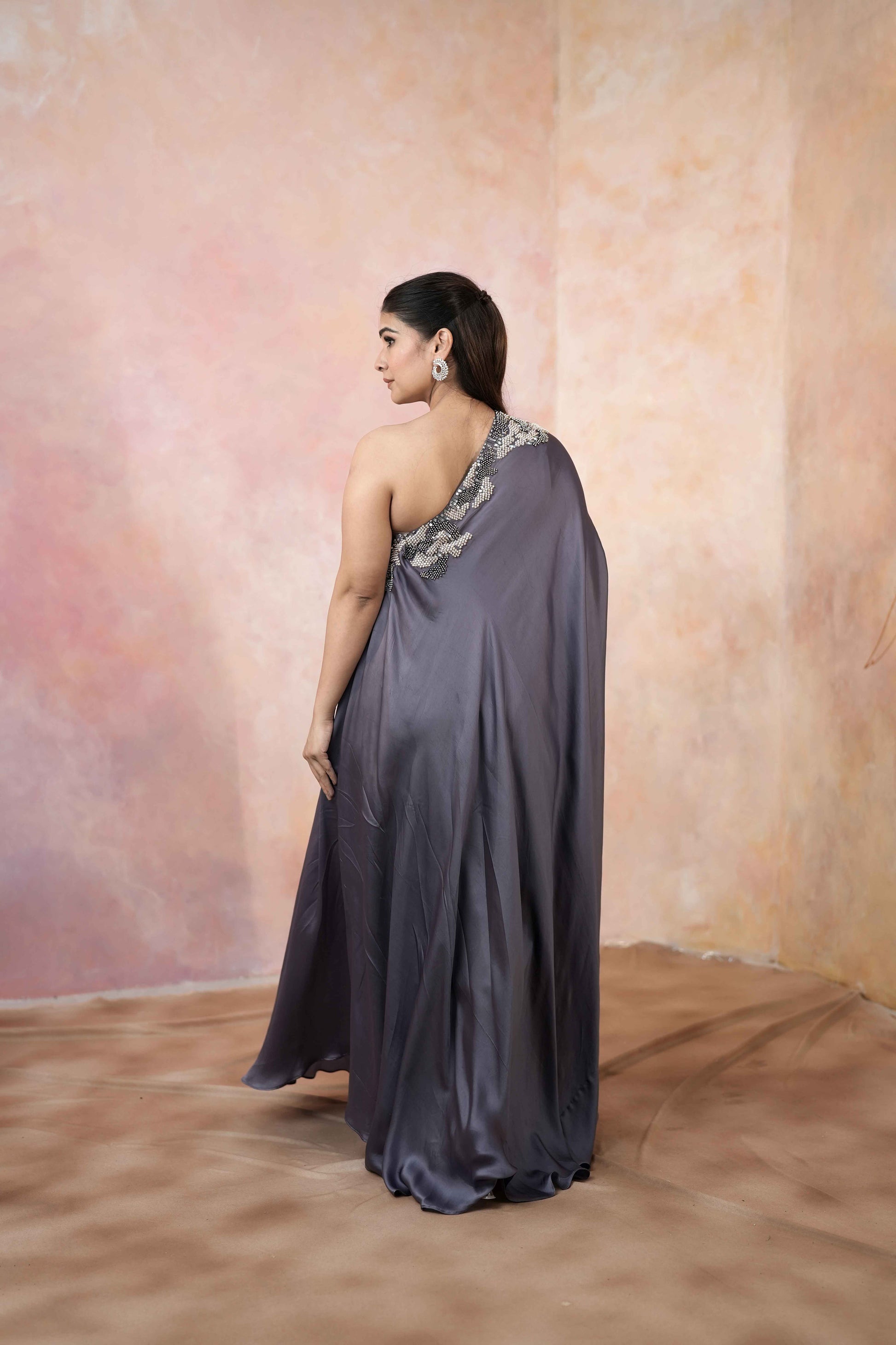 ONE SHOULDER FULL LENGTH DRESS
