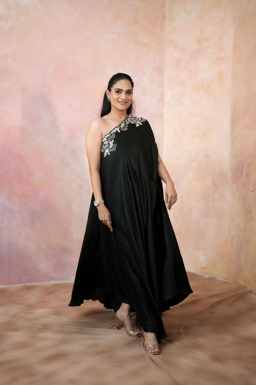 ONE SHOULDER FULL LENGTH DRESS