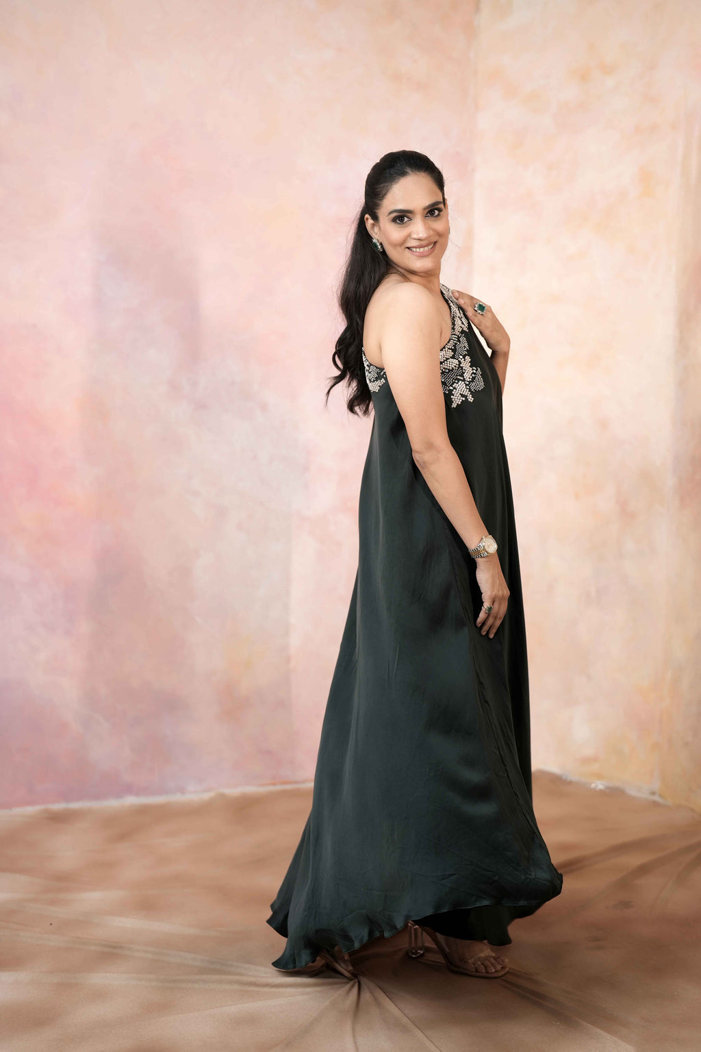 ONE SHOULDER FULL LENGTH DRESS