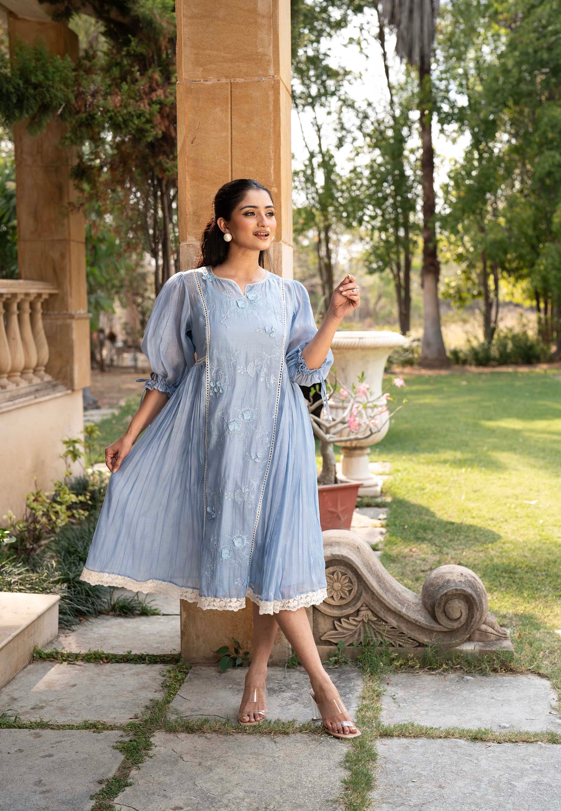 Soft Sol Pleated Dress
